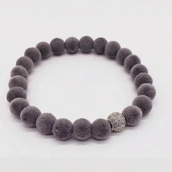 Artisan Jewelry - Handcrafted Velvet Bead Bracelet